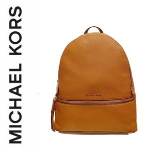 NWT Michael Kors Rhea Zip Large Leather Backpack